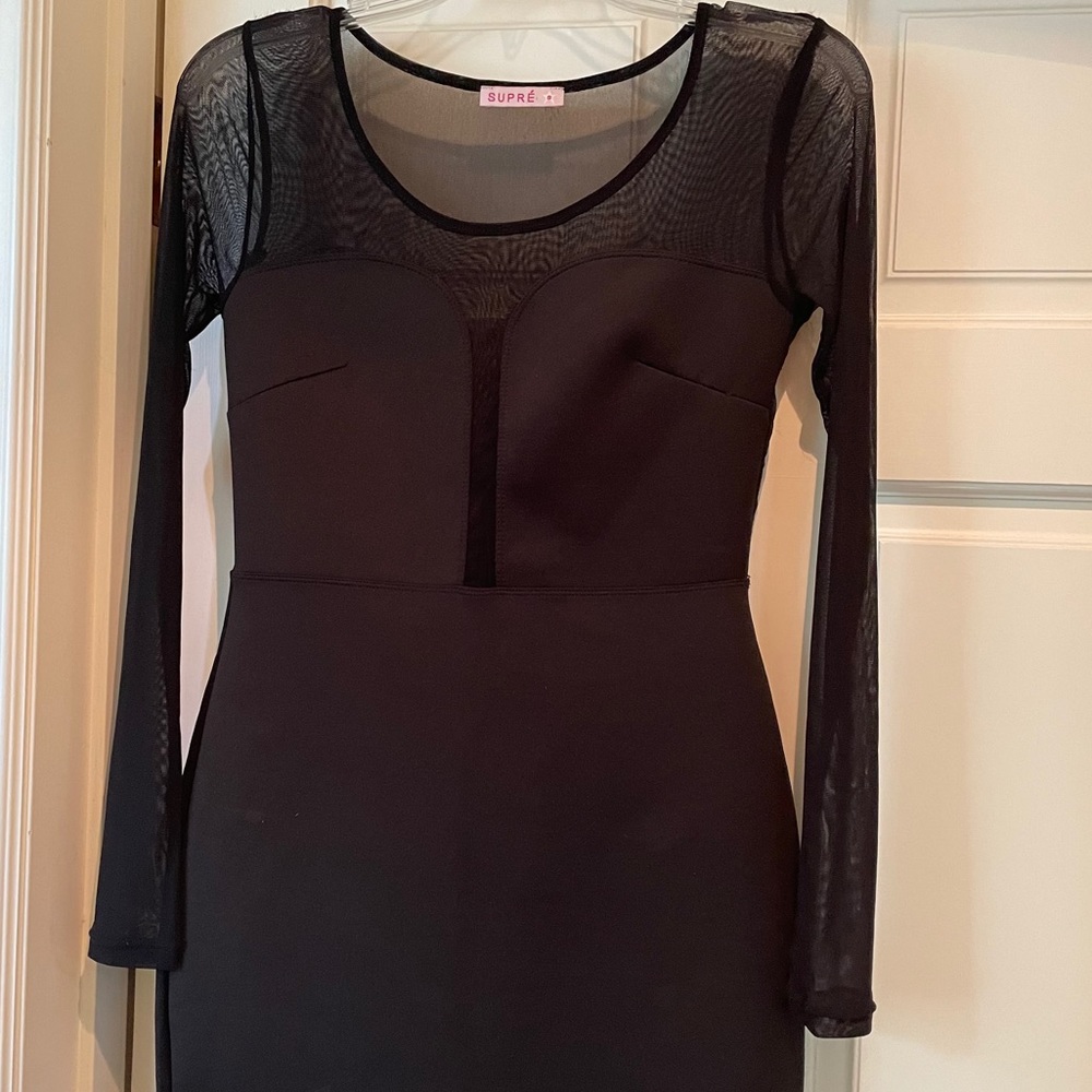 black sheer mini dress size S 😍